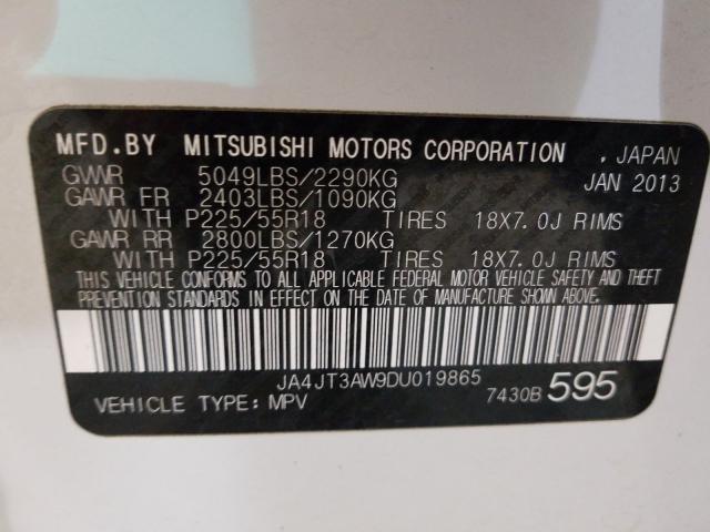 JA4JT3AW9DU019865 BO 2622 BT - Mitsubishi Outlander 2013 IMG - 1 